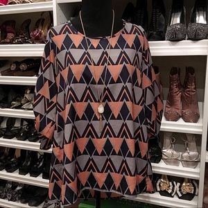 Karlie Geometric Printed Blouse